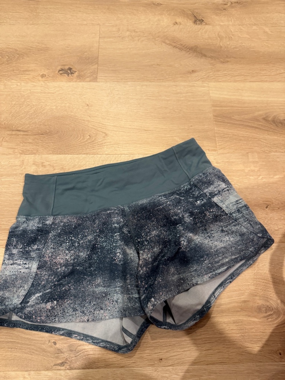 lululemon athletica Slate Blue Printed Athletic Shorts